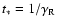 $t_{*} = 1/ \gamma_{\rm R}$