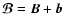 $\vec{\cal B} =
\vec{B} + \vec{b}$