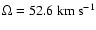 $\Omega=52.6~\rm {km}~\rm {s}^{-1}$