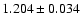 $1.204\pm0.034$