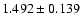 $1.492\pm0.139$
