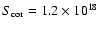 $S_{\rm cor}=1.2\times10^{18}$