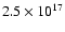 $2.5\times10^{17}$