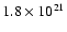 $1.8\times 10^{21}$