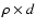 $\rho\times
d$