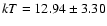 $kT=12.94\pm3.30$