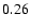 $ \rm0.26_{ }^{ }$