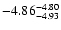 $ \rm -4.86_{ -4.93}^{ -4.80}$