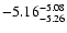 $ \rm -5.16_{ -5.26}^{ -5.08}$