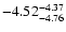 $ \rm -4.52_{ -4.76}^{ -4.37}$