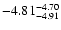 $ \rm -4.81_{ -4.91}^{ -4.70}$