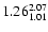 $ \rm 1.26_{ 1.01}^{ 2.07}$