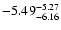 $ \rm -5.49_{ -6.16}^{ -5.27}$