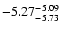 $ \rm -5.27_{ -5.73}^{ -5.09}$