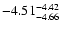 $ \rm -4.51_{ -4.66}^{ -4.42}$