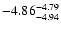 $ \rm -4.86_{ -4.94}^{ -4.79}$