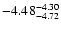 $ \rm -4.48_{ -4.72}^{ -4.30}$