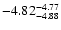 $ \rm -4.82_{ -4.88}^{ -4.77}$