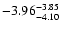 $ \rm -3.96_{ -4.10}^{ -3.85}$
