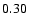 $ \rm0.30_{ }^{ }$
