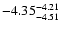 $ \rm -4.35_{ -4.51}^{ -4.21}$