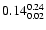$ \rm0.14_{ 0.02}^{ 0.24}$