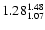 $ \rm 1.28_{ 1.07}^{ 1.48}$