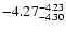 $ \rm -4.27_{ -4.30}^{ -4.23}$