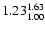 $ \rm 1.23_{ 1.00}^{ 1.63}$