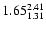 $ \rm 1.65_{ 1.31}^{ 2.41}$
