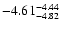 $ \rm -4.61_{ -4.82}^{ -4.44}$