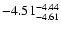 $ \rm -4.51_{ -4.61}^{ -4.44}$
