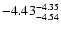 $ \rm -4.43_{ -4.54}^{ -4.35}$