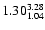 $ \rm 1.30_{ 1.04}^{ 3.28}$