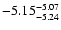$ \rm -5.15_{ -5.24}^{ -5.07}$