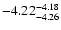$ \rm -4.22_{ -4.26}^{ -4.18}$