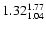 $ \rm 1.32_{ 1.04}^{ 1.77}$