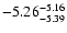 $ \rm -5.26_{ -5.39}^{ -5.16}$