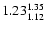 $ \rm 1.23_{ 1.12}^{ 1.35}$