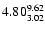 $ \rm 4.80_{ 3.02}^{ 9.62}$