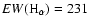 $EW({\rm H}_\alpha)=231$