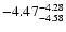 $ \rm -4.47_{ -4.58}^{ -4.28}$