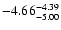 $ \rm -4.66_{ -5.00}^{ -4.39}$