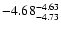$ \rm -4.68_{ -4.73}^{ -4.63}$