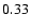 $ \rm0.33_{ }^{ }$