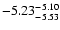 $ \rm -5.23_{ -5.53}^{ -5.10}$