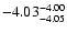 $ \rm -4.03_{ -4.05}^{ -4.00}$