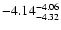 $ \rm -4.14_{ -4.32}^{ -4.06}$
