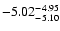 $ \rm -5.02_{ -5.10}^{ -4.95}$