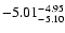 $ \rm -5.01_{ -5.10}^{ -4.95}$
